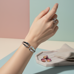 "Lily Grace" Jewelry Set – Bracelet & Ring | Silver & Gold