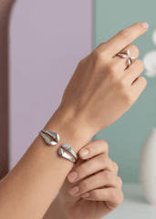 "Lily Grace" Jewelry Set – Bracelet & Ring | Silver & Gold