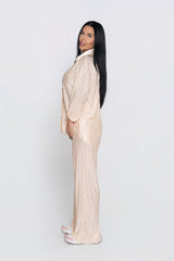 Compleu Allure satinat plisat 2 piese – Sia House
