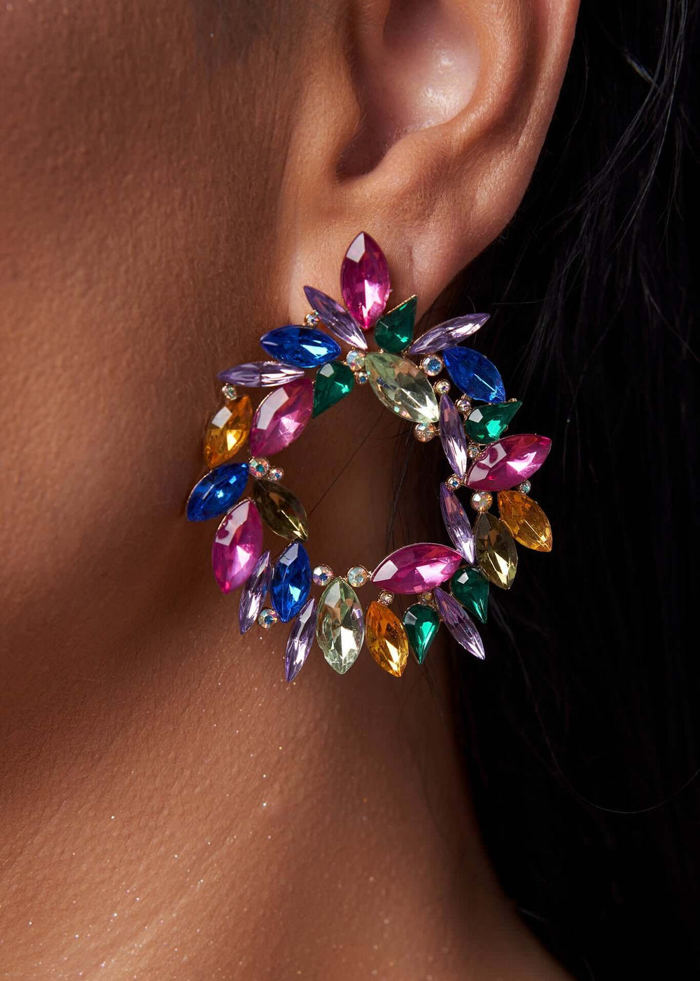 Cercei Aris cu cristale multicolore Sia House pentru femei elegante