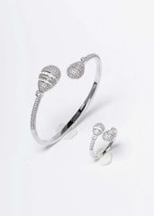 Galaxy Drop Bracelet & Ring Set – Silver & Gold