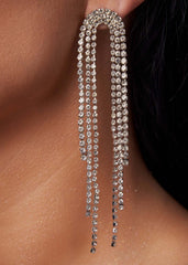 Cercei Tania cu cristale transparente Sia House pentru femei elegante