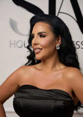 Cercei Daisy cu cristale argintii Sia House pentru femei elegante