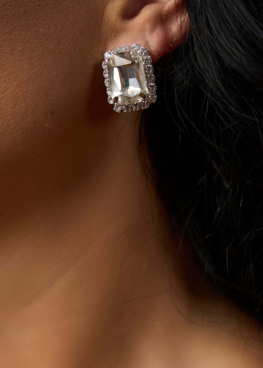 Cercei Daisy cu cristale argintii Sia House pentru femei elegante