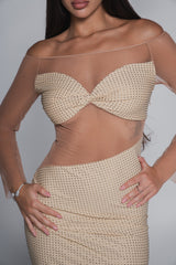 Bling Goddess crystal lycra dress