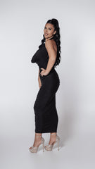 Bling Mirage crystal lycra midi dress