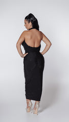 Bling Mirage crystal lycra midi dress