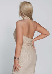 Bling Mirage crystal lycra midi dress