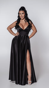 Bling Muse long taffeta dress