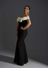 Blush Affair - Rochie lungă tip sirenă off-shoulder Sia House Sia House pentru femei elegante