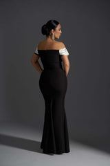 Blush Affair - Rochie lungă tip sirenă off-shoulder Sia House Sia House pentru femei elegante