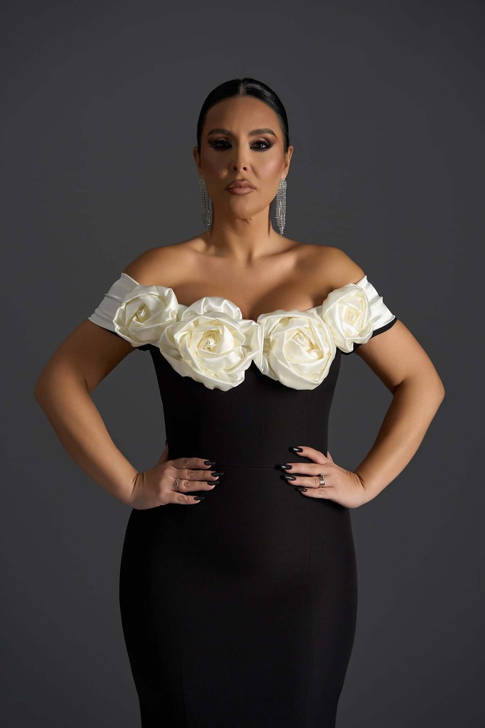 Blush Affair - Rochie lungă tip sirenă off-shoulder Sia House Sia House pentru femei elegante
