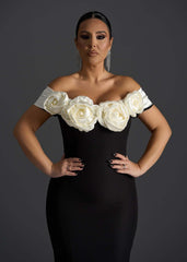 Blush Affair - Rochie lungă tip sirenă off-shoulder Sia House Sia House pentru femei elegante