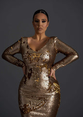 Eclipse Desire - Rochie midi elegantă cu paiete reversibile Sia House Sia House pentru femei elegante