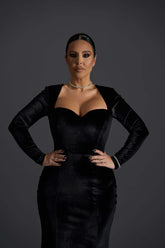 Rochie Lungă Velvet Noir din Catifea - Sia House Sia House pentru femei elegante