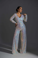 Cosmic Spark - Salopetă elegantă cu paiete multicolore Sia House Sia House pentru femei elegante