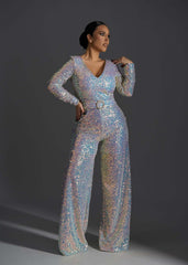 Cosmic Spark - Salopetă elegantă cu paiete multicolore Sia House Sia House pentru femei elegante