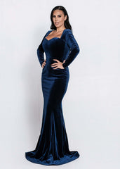 Long Velvet Noir Dress