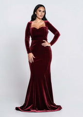 Long Velvet Noir Dress