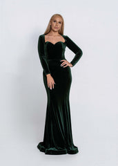 Long Velvet Noir Dress