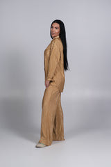 Compleu Allure satinat plisat 2 piese