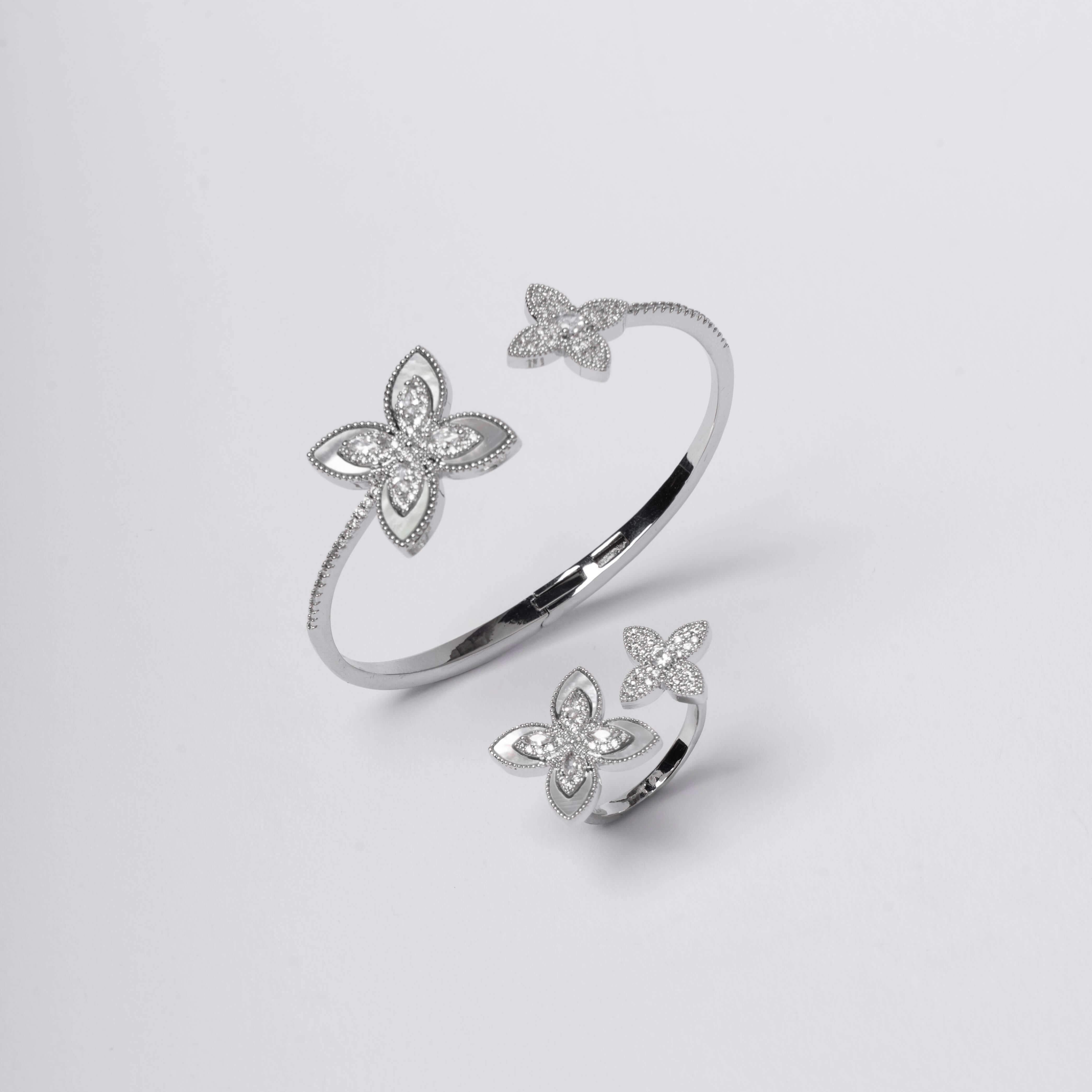 Embrace Floral Bracelet + Ring Set