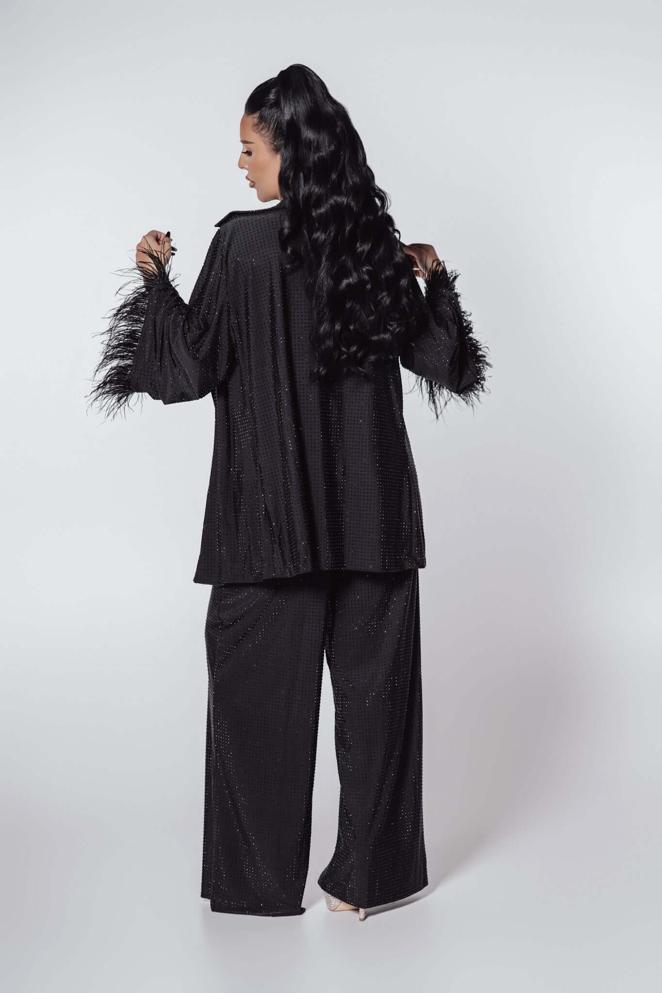 Bling Miray crystal lycra suit - 3 pieces