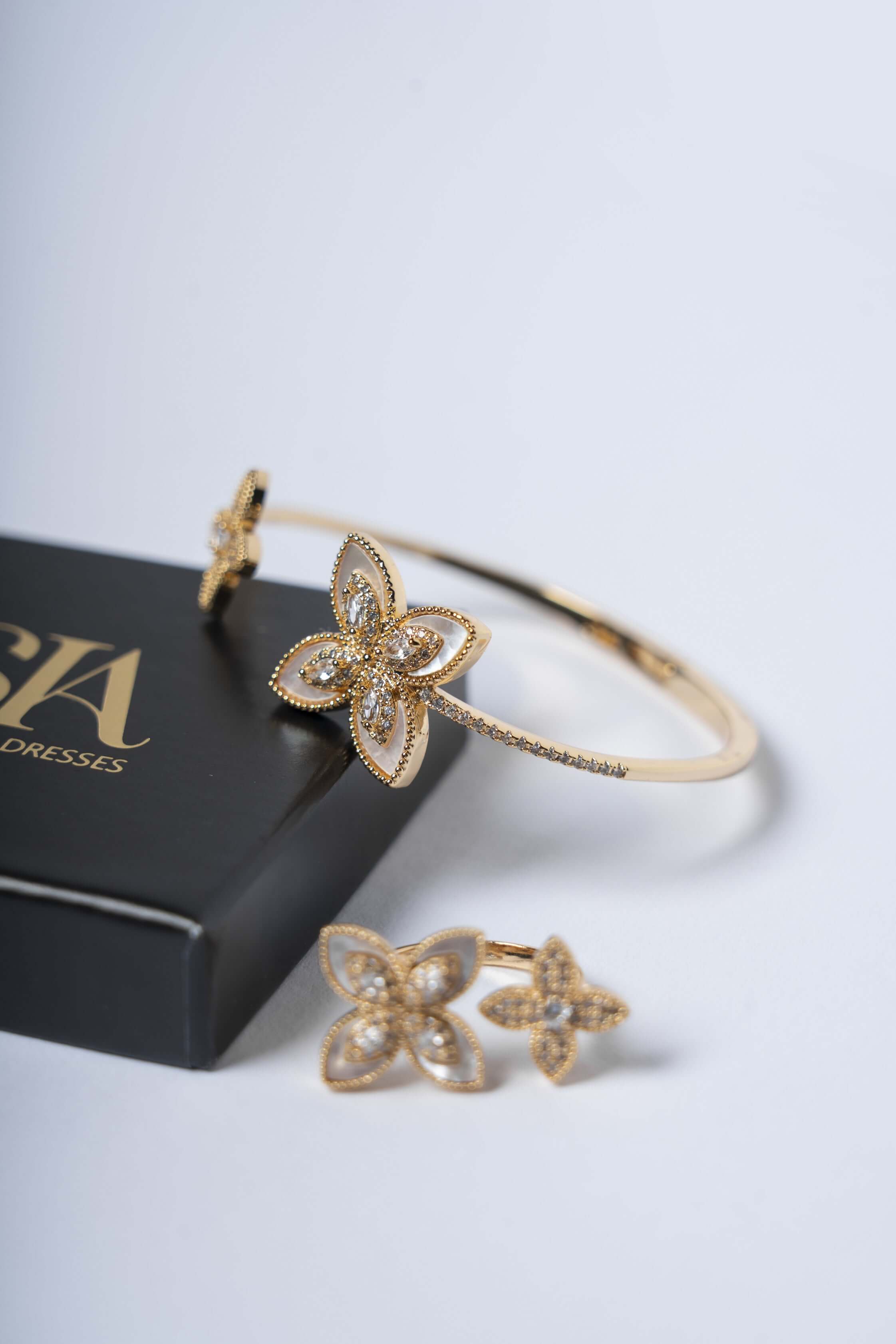 Embrace Floral Bracelet + Ring Set