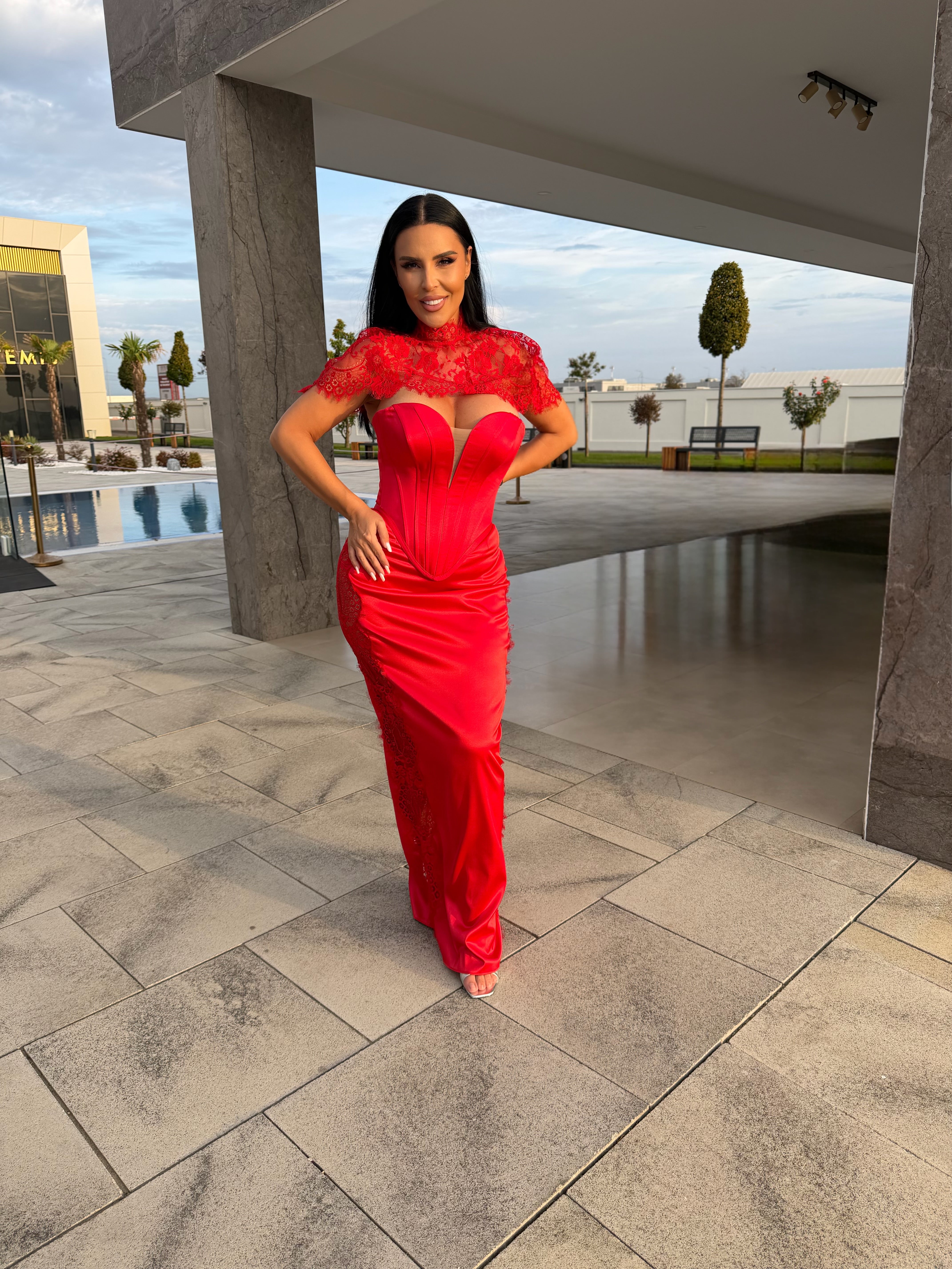 Rochie satin dantela si corset - MADAME Secondary image