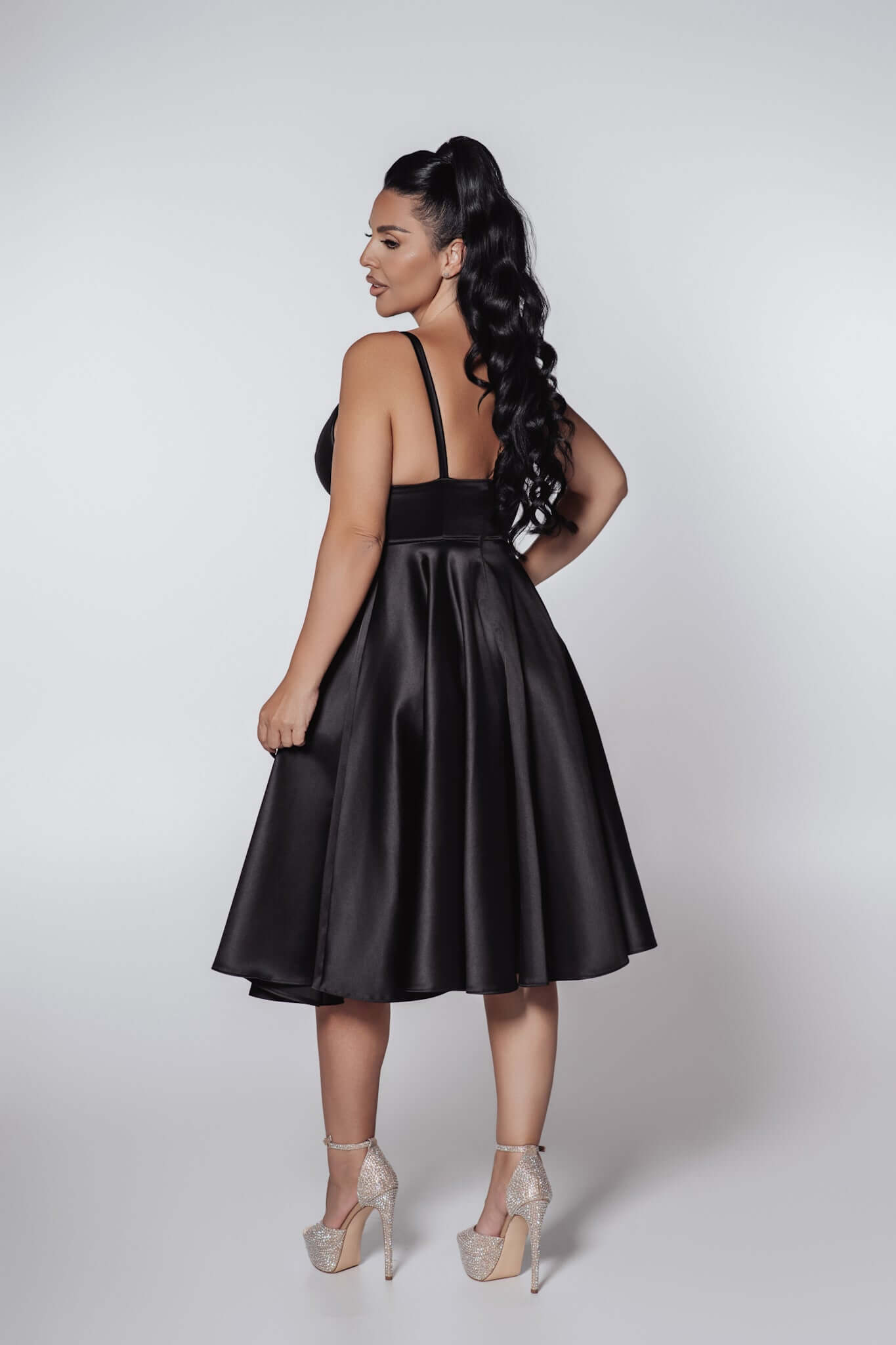 Bling Grace taffeta midi dress
