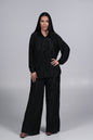 Compleu Allure satinat plisat 2 piese