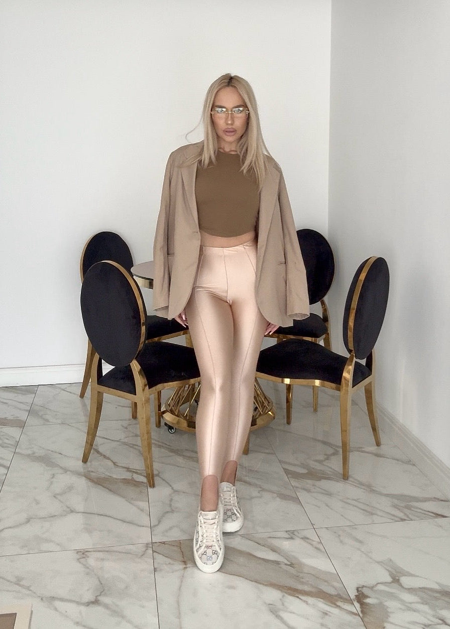 Colanți modelatori cu dunga & banda sub talpa - "MODERN FIT" colanti Secondary image