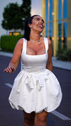 Baby Boo – Rochie mini bubble cu fundițe la spate