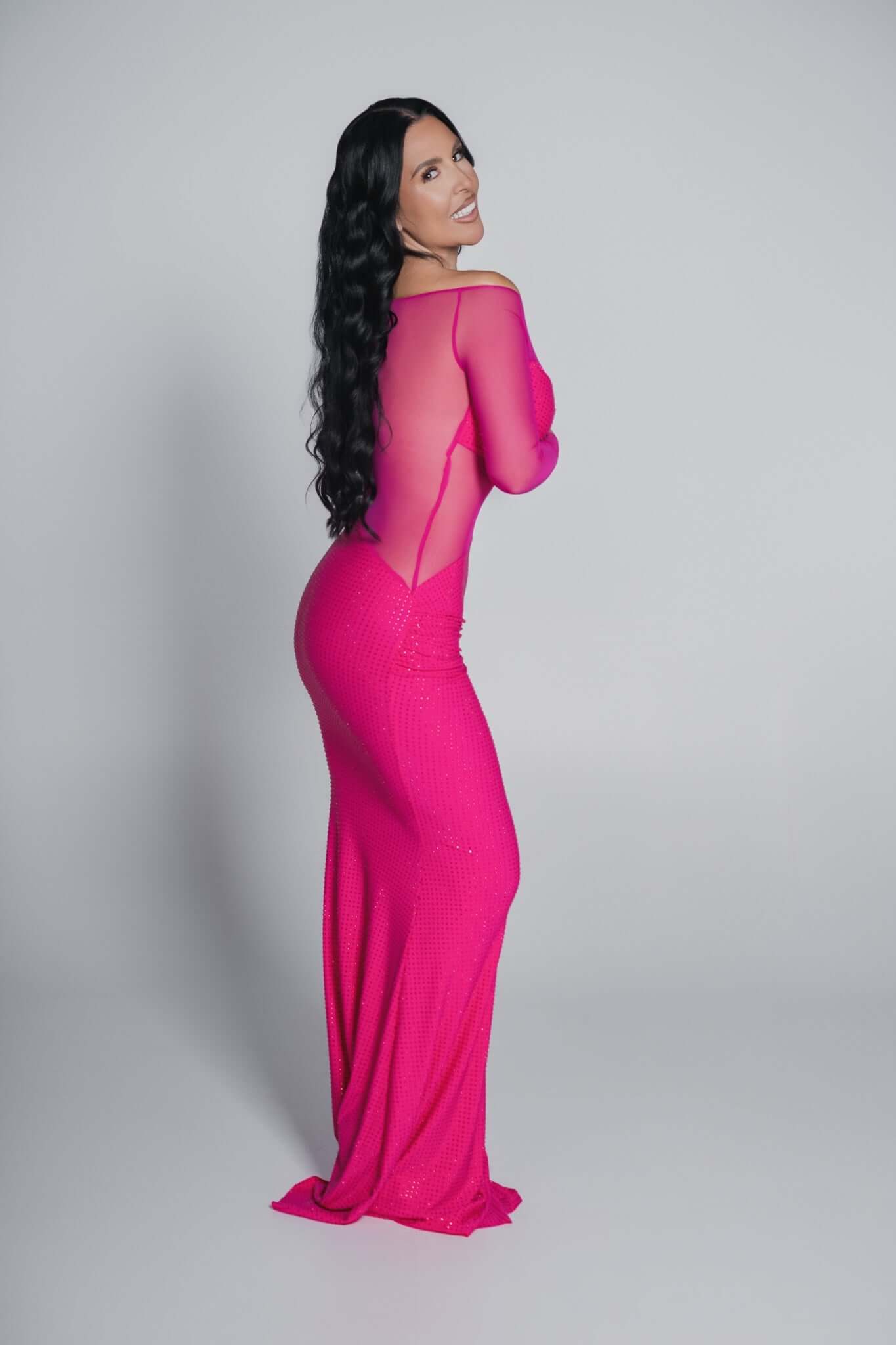 Bling Goddess crystal lycra dress