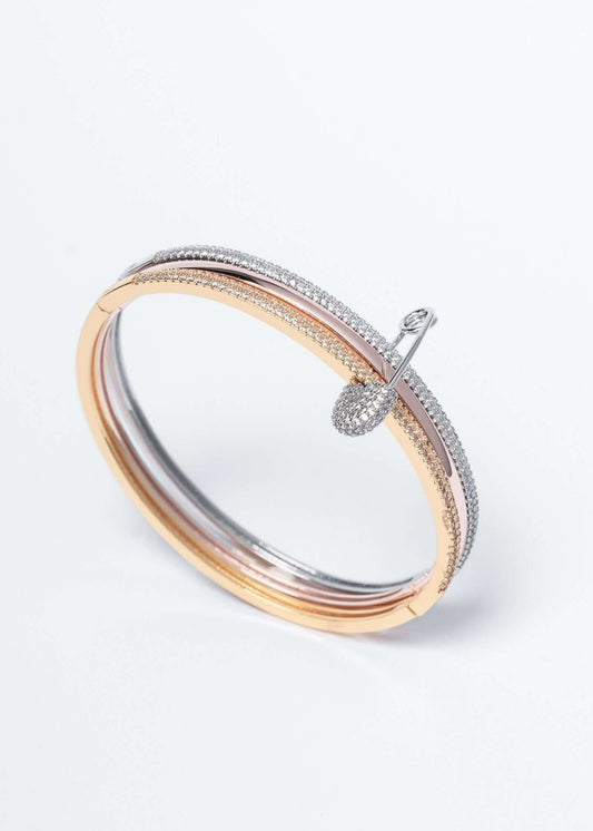 Set bijuterii bratara si inel cu ac de siguranta si cristale PIN ME - Sia House Sia House pentru femei elegante