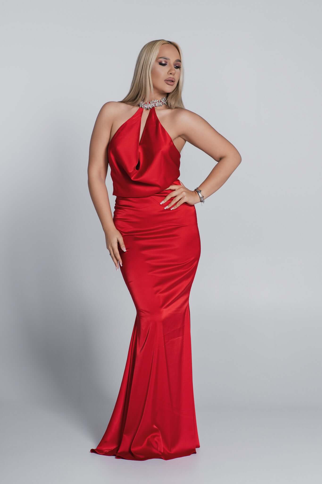 Bling Enchant long silk jewel dress