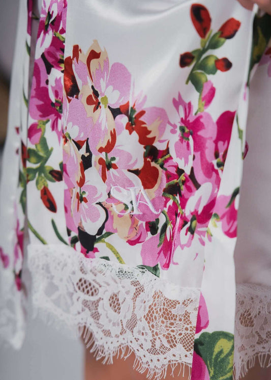 Set pijama 3 piese cu dantelă și satin SIA Homewear Sia House pentru femei elegante