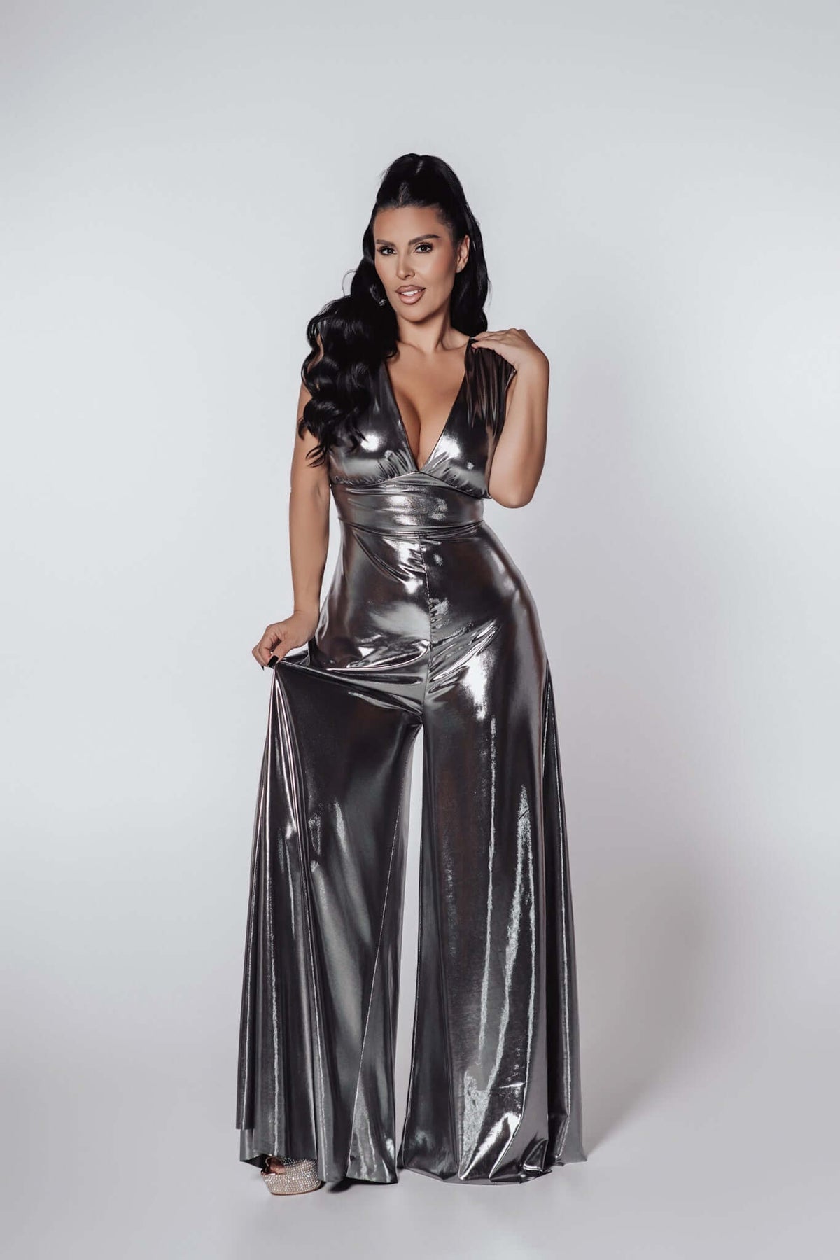 Bling Estera Illusion Metallic Jumpsuit