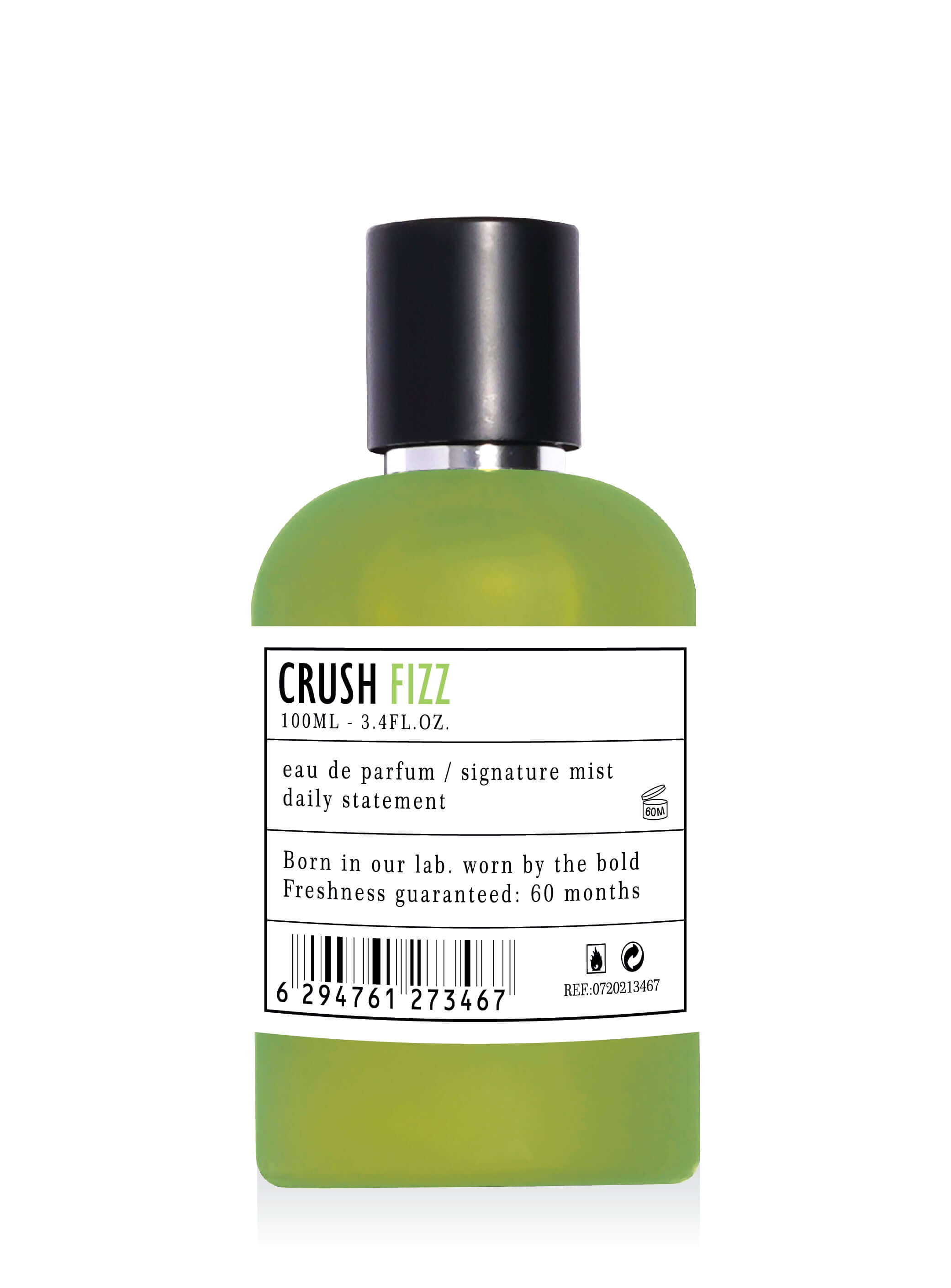 Sticlă parfum CRUSH FIZZ, 100ml, disponibilă pentru precomandă exclusivă, cu preț promoțional 99 lei.