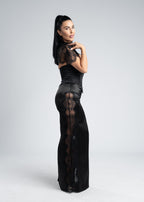 Rochie satin dantela si corset - DONNA