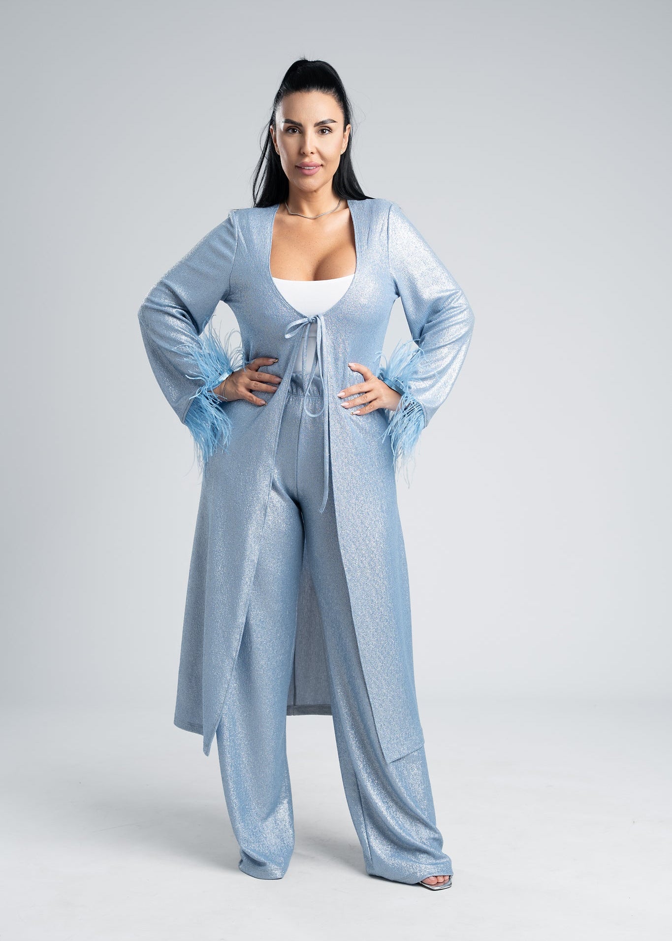Costum 2 piese material lurex - SANDRA