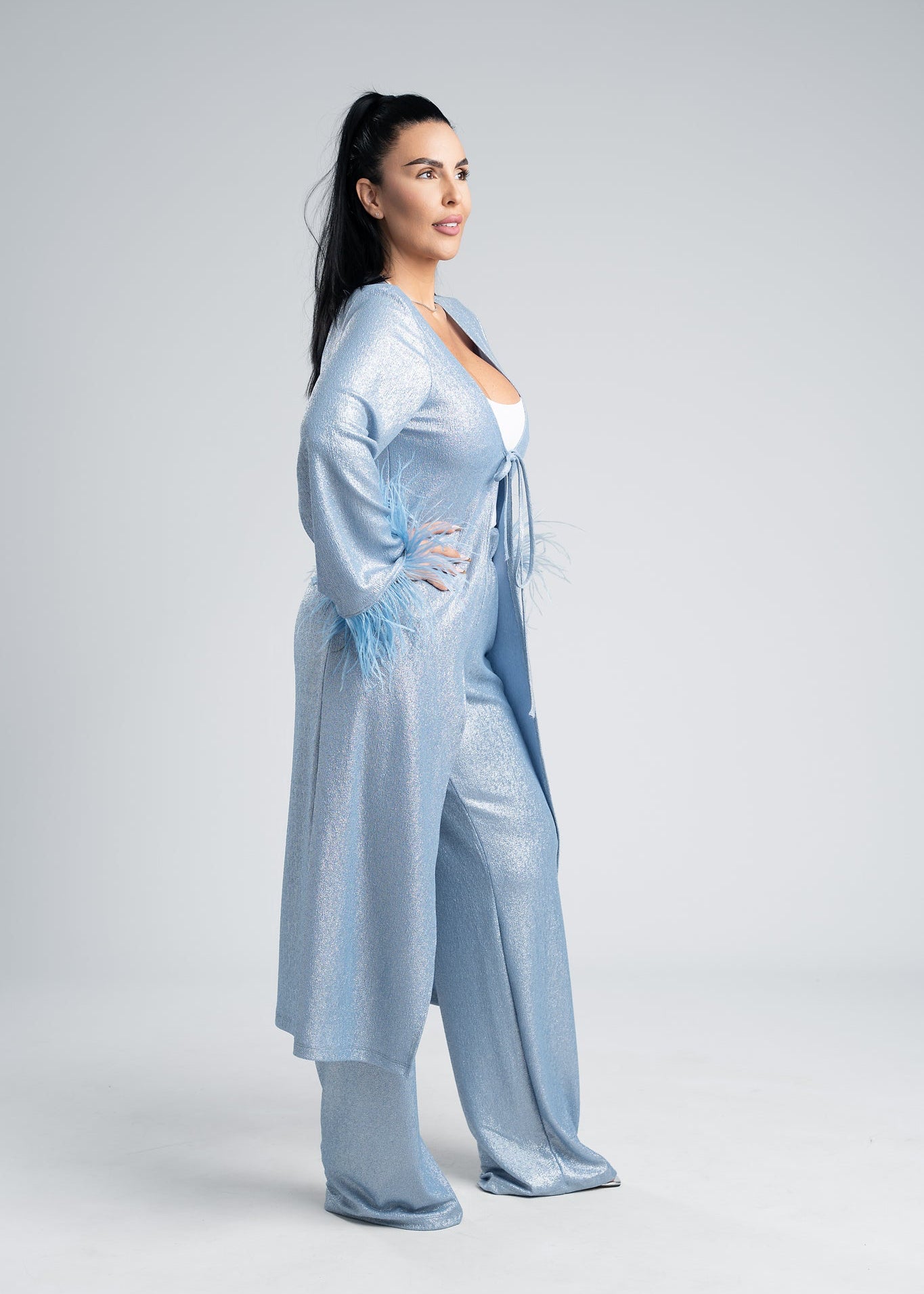 Costum 2 piese material lurex - SANDRA