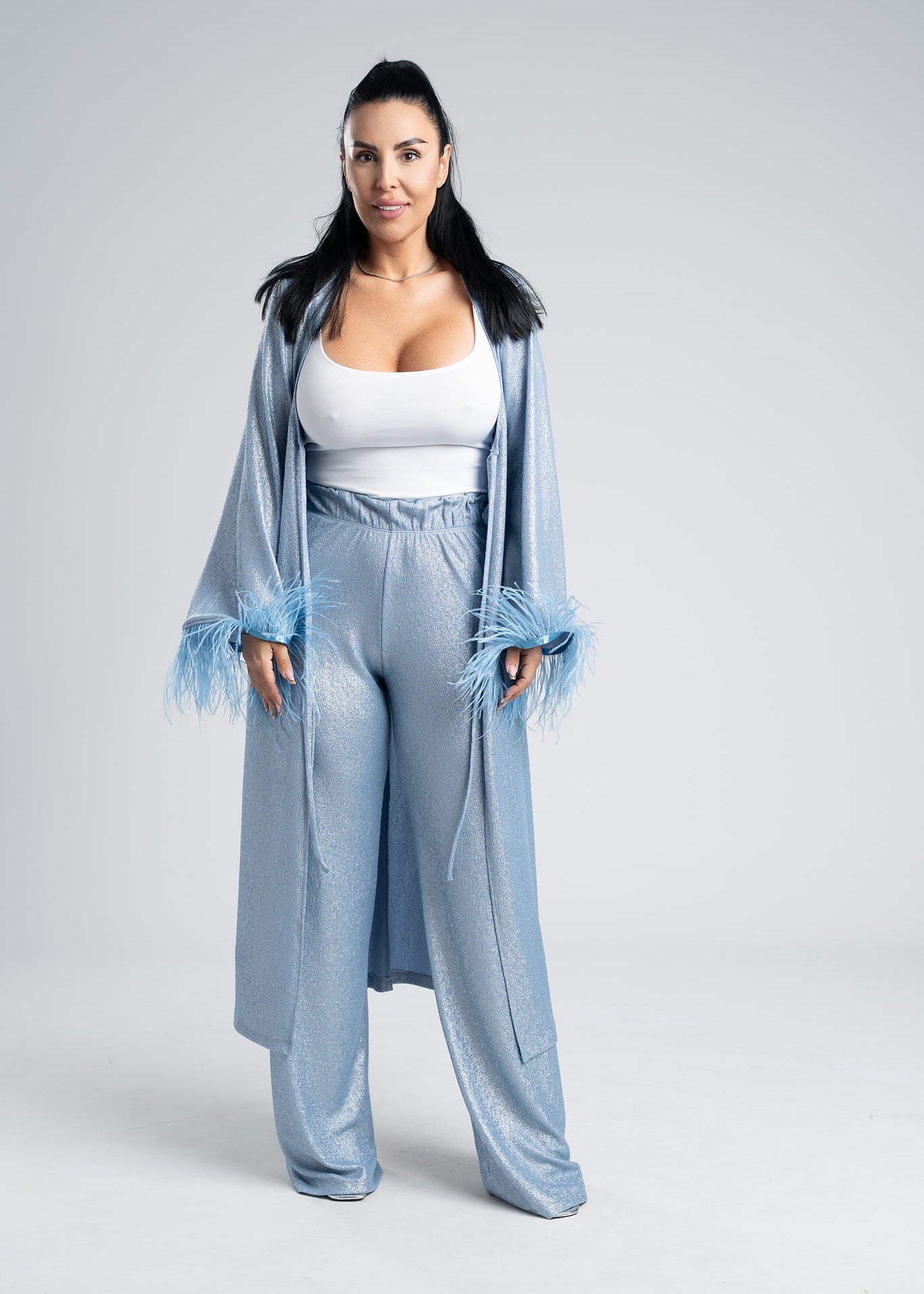 Costum 2 piese material lurex - SANDRA