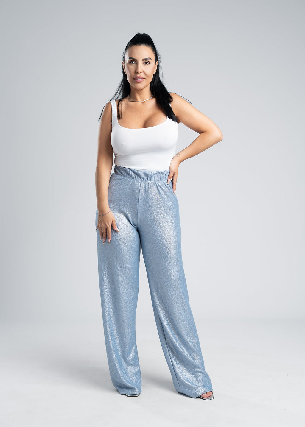 Costum 2 piese material lurex - SANDRA