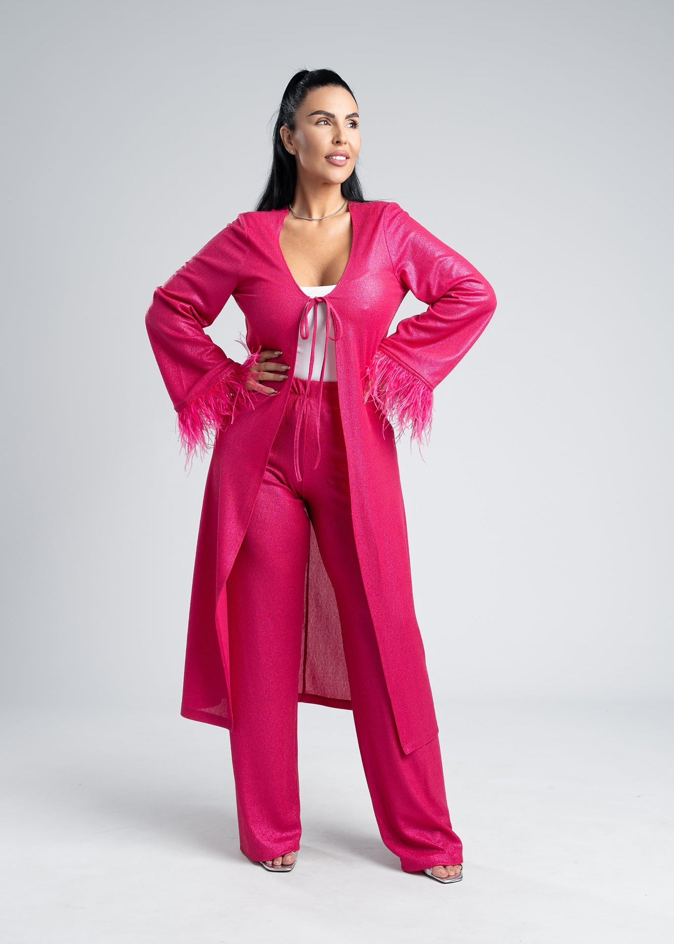 Costum 2 piese material lurex - SANDRA