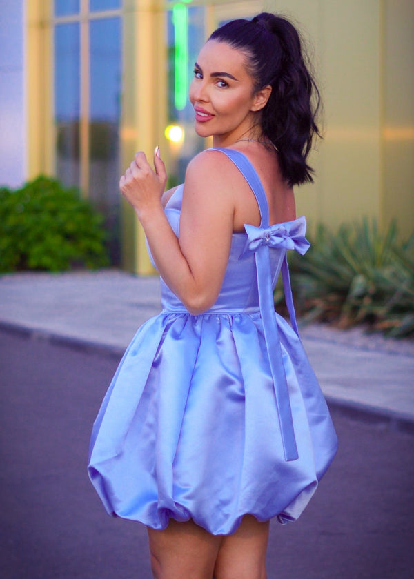 Baby Boo – Rochie mini bubble cu fundițe la spate