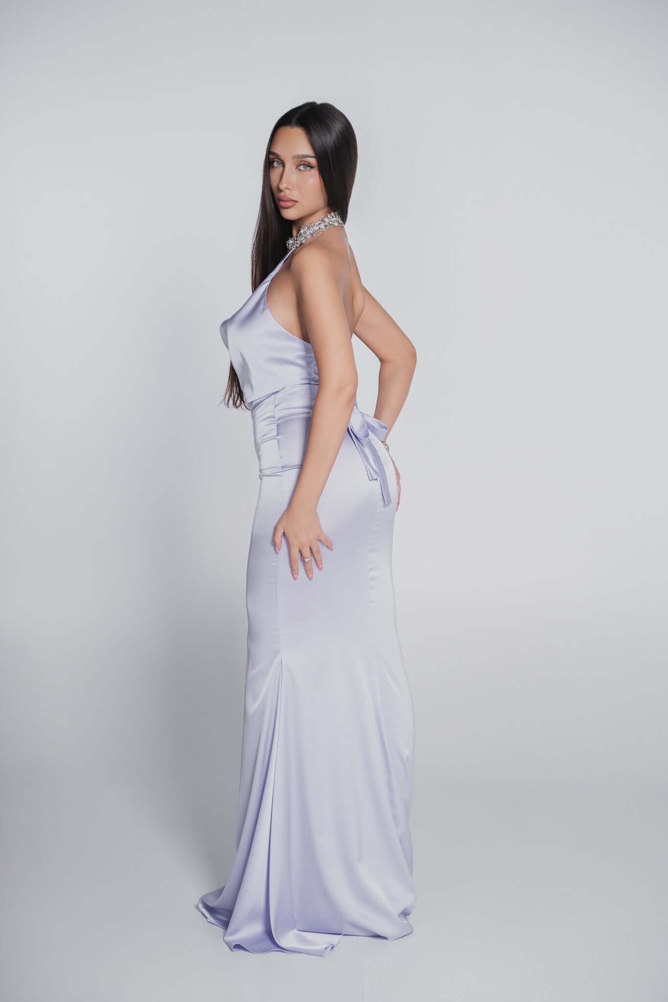 Bling Enchant long silk jewel dress