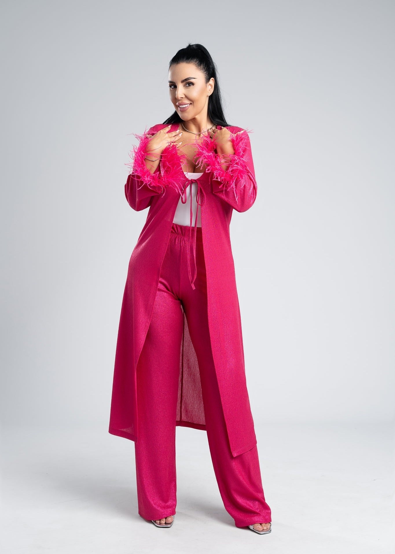 Costum 2 piese material lurex - SANDRA Secondary image