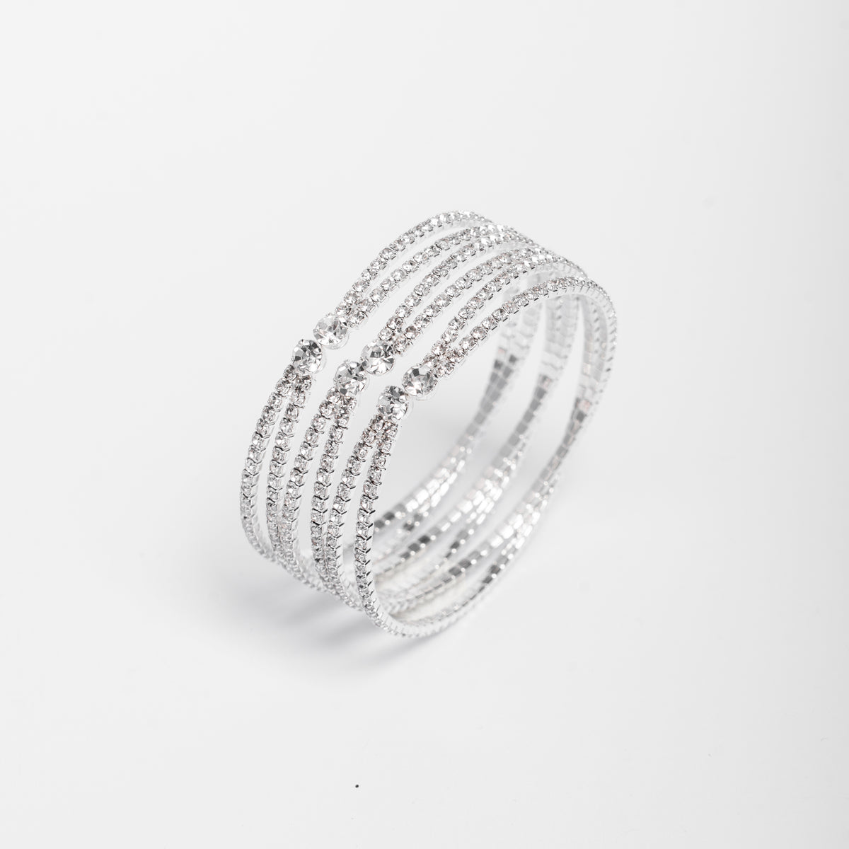 Glam Spark Bracelet – Silver, with sparkling crystals