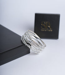 Glam Spark Bracelet – Silver, with sparkling crystals